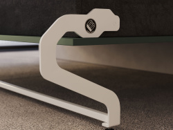 Schrankbett M3 180x200 (Tiefe 55cm) Vertikal Steingrün inkl.SOFA Sandgrau