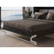 Schrankbett M3 180x200 (Tiefe 55cm) Vertikal Steingrün inkl.SOFA Sandgrau