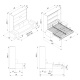 Schrankbett M3 180x200 (Tiefe 55cm) Vertikal Steingrün inkl.SOFA Sandgrau