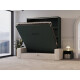 Schrankbett M3 180x200 (Tiefe 55cm) Vertikal Steingrün inkl.SOFA Sandgrau