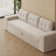 Schrankbett M3 180x200 (Tiefe 55cm) Vertikal Kaiserberg Eiche inkl.SOFA Sandgrau
