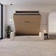 Schrankbett M3 180x200 (Tiefe 55cm) Vertikal Kaiserberg Eiche inkl.SOFA Sandgrau