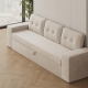 Schrankbett M3 180x200 (Tiefe 55cm) Vertikal Perlgrau inkl.SOFA Sandgrau
