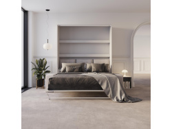 Schrankbett M3 180x200 (Tiefe 55cm) Vertikal Weiss...