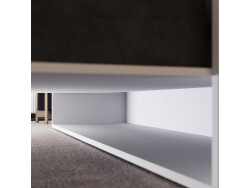 Murphy bed M3 180x200 (depth 55cm) vertical White incl. sofa Sand grey with Armrests 11cm width