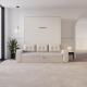 Murphy bed M3 180x200 (depth 55cm) vertical White incl. sofa Sand grey with Armrests 11cm width