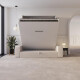 Murphy bed M3 180x200 (depth 55cm) vertical White incl. sofa Sand grey with Armrests 11cm width