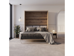 Schrankbett M3 160x200 (Tiefe 55cm) Vertikal Wildeiche...