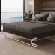 Murphy bed M3 160x200 (depth 55cm) vertical pearl grey incl. sofa anthracite