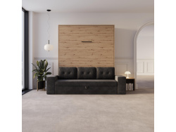 Schrankbett M3 160x200 (Tiefe 55cm) Vertikal Wildeiche...