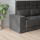 Schrankbett M3 160x200 (Tiefe 55cm) Vertikal Wildeiche inkl.SOFA Anthrazit