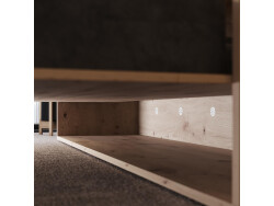 Murphy bed M3 160x200 (depth 55cm) vertical wild oak incl. sofa anthracite with Armrests 11 cm width