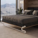 Murphy bed M3 160x200 (depth 55cm) vertical wild oak incl. sofa anthracite with Armrests 11 cm width