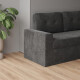 Murphy bed M3 160x200 (depth 55cm) vertical wild oak incl. sofa anthracite with Armrests 11 cm width