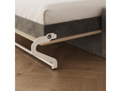Schrankbett M3 160x200 (Tiefe 55cm) Vertikal Wildeiche inkl.SOFA Anthrazit mit Armlehnen 26 cm Breite