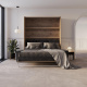 Schrankbett M3 160x200 (Tiefe 55cm) Vertikal Wildeiche inkl.SOFA Anthrazit mit Armlehnen 26 cm Breite