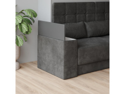 Schrankbett M3 160x200 (Tiefe 55cm) Vertikal Anthrazit inkl.SOFA Anthrazit