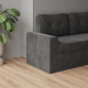 Schrankbett M3 160x200 (Tiefe 55cm) Vertikal Anthrazit inkl.SOFA Anthrazit