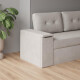 Schrankbett M3 160x200 (Tiefe 55cm) Vertikal Anthrazit inkl.SOFA Sandgrau Armlehnen 26 cm mit Schubladen