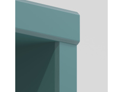 Schrankbett M3 160x200 (Tiefe 55cm) Vertikal Steingrün inkl.SOFA Sandgrau
