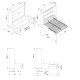 Schrankbett M3 160x200 (Tiefe 55cm) Vertikal Steingrün inkl.SOFA Sandgrau
