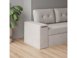 Schrankbett M3 160x200 (Tiefe 55cm) Vertikal Kaiserberg Eiche inkl.SOFA Sandgrau