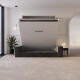 Murphy bed M3 140x200 (depth 55cm) vertical white  incl. sofa anthracite with Armrests 11 cm width