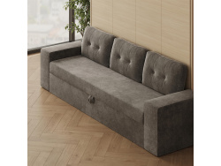 Murphy bed M3 160x200 (depth 55cm) vertical kayserberg oak  incl. sofa anthracite with Armrests 26 cm width