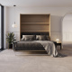 Murphy bed M3 160x200 (depth 55cm) vertical kayserberg oak  incl. sofa anthracite Armrests 26 cm with storage space