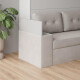 Schrankbett M3 160x200 (Tiefe 55cm) Vertikal Perlgrau inkl.SOFA Sandgrau Armlehnen 26 cm mit Stauraum