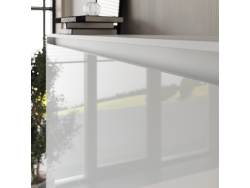AKTION! NEU!!! SMARTBett Schrankbett Classic 160x200cm Horizontal Wildeiche  mit Weiss Hochglanzfront
