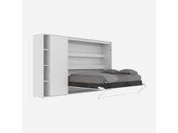 SMARTBett Murphy  Bed SET M2 140x200 Horizontal and Cupboard