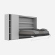 SMARTBett Murphy  Bed SET M2 140x200 Horizontal and Cupboard