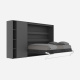 SMARTBett Murphy  Bed SET M2 140x200 Horizontal and Cupboard