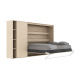 SMARTBett Murphy  Bed SET M2 140x200 Horizontal and Cupboard