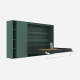 SMARTBett Murphy  Bed SET M2 140x200 Horizontal and Cupboard