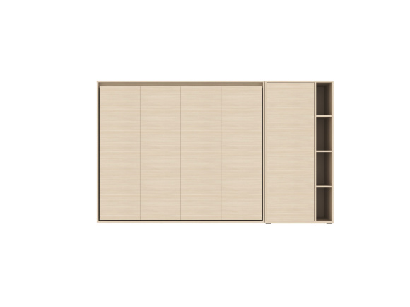 SMARTBett living room wall unit SET M2 wall bed 140x200 horizontal and wardrobe