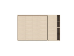 SMARTBett Wohnwand SET M2 Schrankbett 140x200 Horizontal...