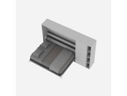 SMARTBett Murphy Bed SET M2 160x200 Horizontal and Cabinet