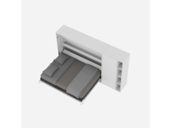 SMARTBett Murphy Bed SET M2 160x200 Horizontal and Cabinet