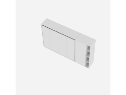 SMARTBett Murphy Bed SET M2 160x200 Horizontal and Cabinet White