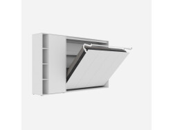 SMARTBett Murphy Bed SET M2 160x200 Horizontal and Cabinet White