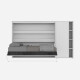 SMARTBett Murphy Bed SET M2 160x200 Horizontal and Cabinet White