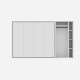 SMARTBett Murphy Bed SET M2 160x200 Horizontal and Cabinet White