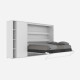 SMARTBett Murphy Bed SET M2 160x200 Horizontal and Cabinet White