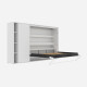 SMARTBett Murphy Bed SET M2 160x200 Horizontal and Cabinet White