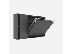 SMARTBett Murphy Bed SET M2 160x200 Horizontal and Cabinet Anthracite
