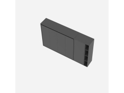SMARTBett Murphy Bed SET M2 160x200 Horizontal and Cabinet Anthracite