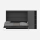 SMARTBett Murphy Bed SET M2 160x200 Horizontal and Cabinet Anthracite