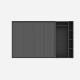 SMARTBett Murphy Bed SET M2 160x200 Horizontal and Cabinet Anthracite